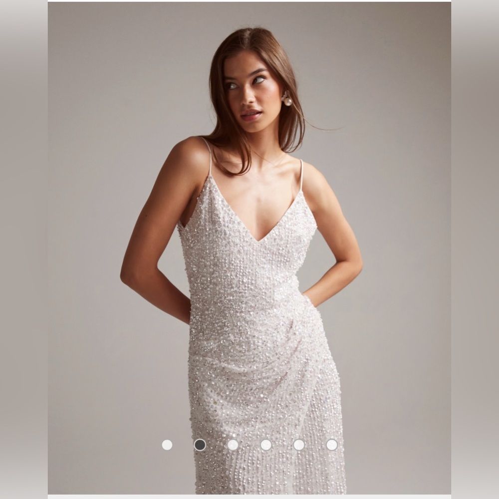 Brand New - ASOS DESIGN Josie embellished cami maxi wedding dress
